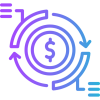 dollar sign with cost optimization icon